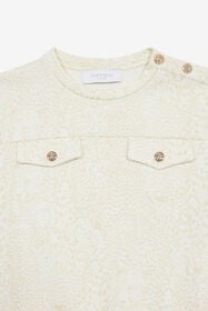 JU Cheetah-Print Dress White UJT10H-5OO35