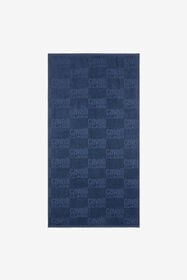 CL Beach towel with all-over Cavalli Class logo Navy QXH01I-RXL03