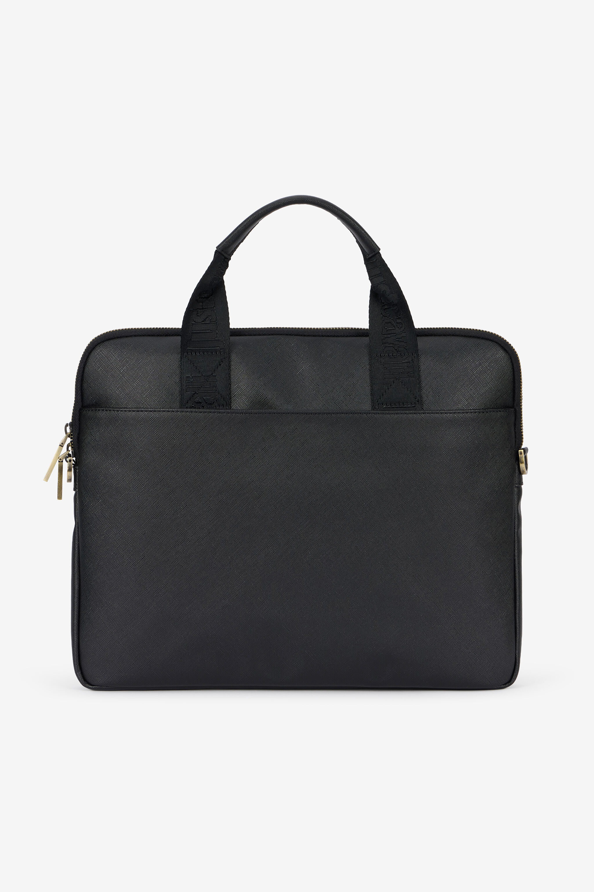 JC Just Cavalli Black Briefcase With Jacquard Strap JC Just Cavalli Black Briefcase With Jacquard Strap BLACK VFB027-VF559
