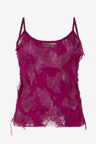 RC Top with Destroyed-Effect Lace CYCLAMEN XWT605-GG010