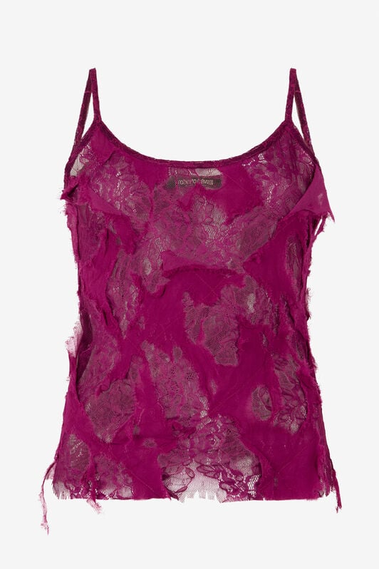RC Top with Destroyed-Effect Lace RC Top with Destroyed-Effect Lace CYCLAMEN XWT605-GG010