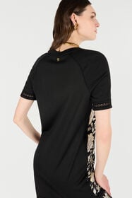 RC Mini Dress With Floral Print Black/White VQM105-MQ002