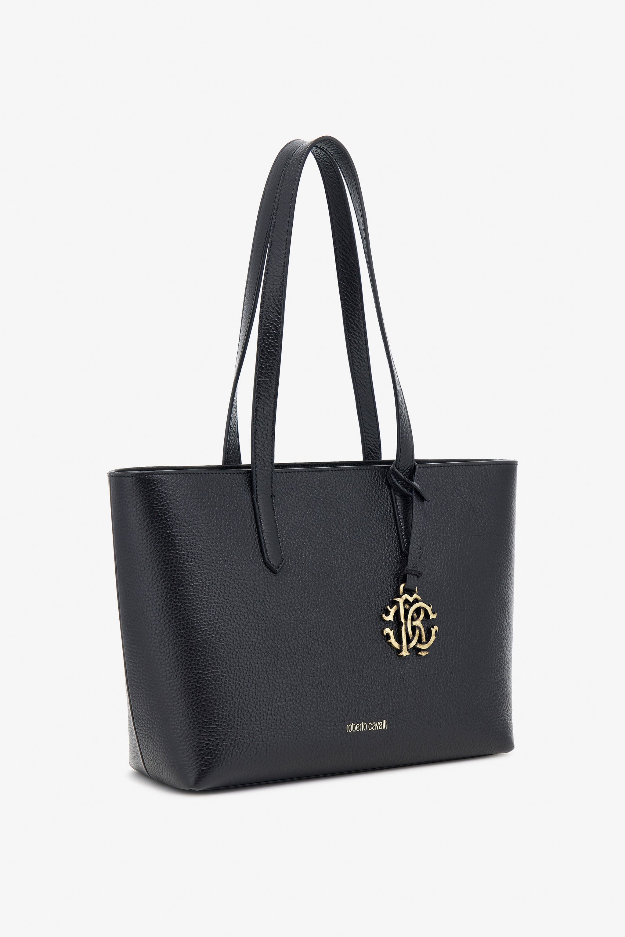 RC Leather Shopper Bag with RC Charm Black OOB00E-PZA12