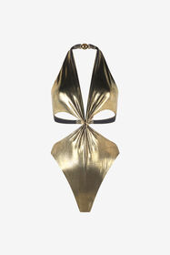 RC Bañador entero dorado con serpiente y cut-out GOLD WWW006-JE032