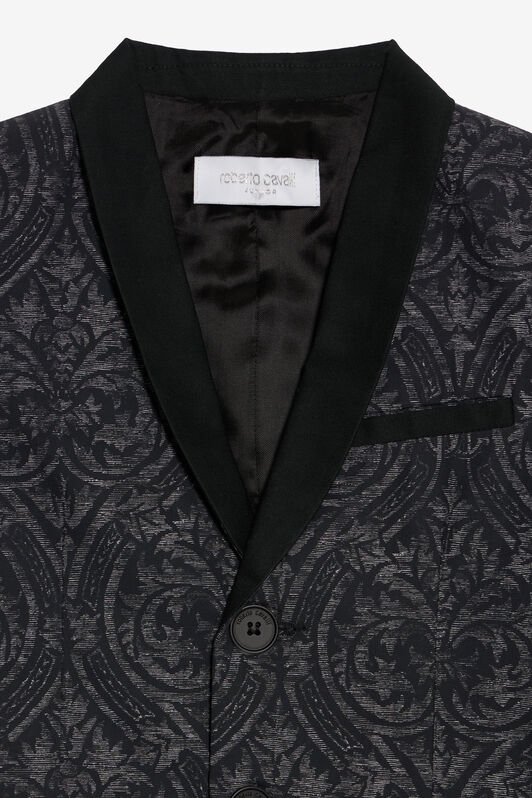 JU Brocade Print Cotton Jacket BLACK VJT42E-TYP29