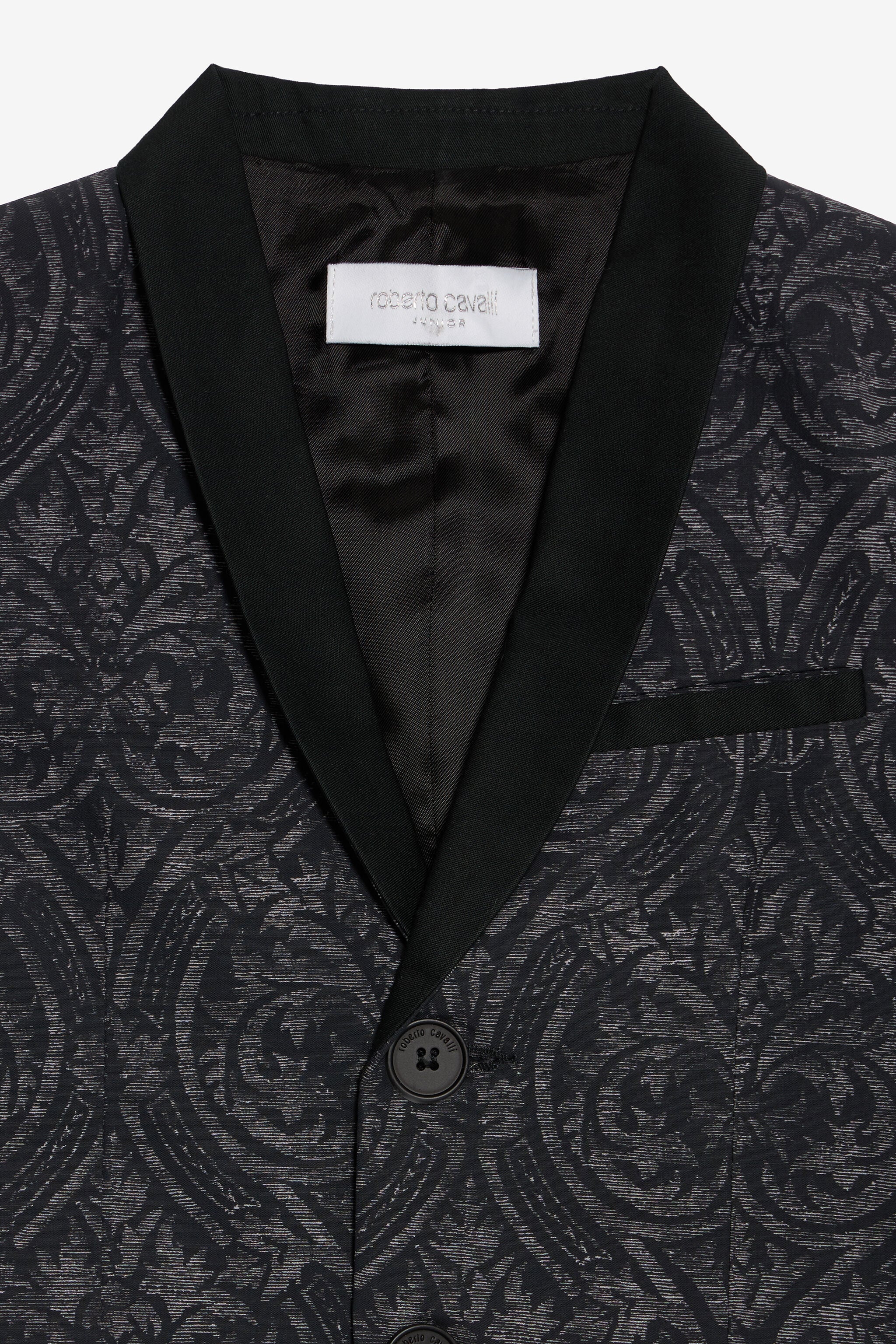 JU Brocade Print Cotton Jacket BLACK VJT42E-TYP29