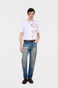 RC White T-Shirt With Printed Snake WHITE XNT61B-JD060