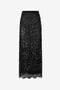 RC Long Skirt With All-Over Floral Pattern RC Long Skirt With All-Over Floral Pattern Black VQT305-FT051