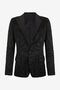RC Black Beaded Animal-Stripe Blazer RC Black Beaded Animal-Stripe Blazer Black SRT402-VW001