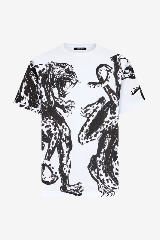 RC White T-Shirt With Printed Tigers RC White T-Shirt With Printed Tigers WHITE QOT62A-JD060
