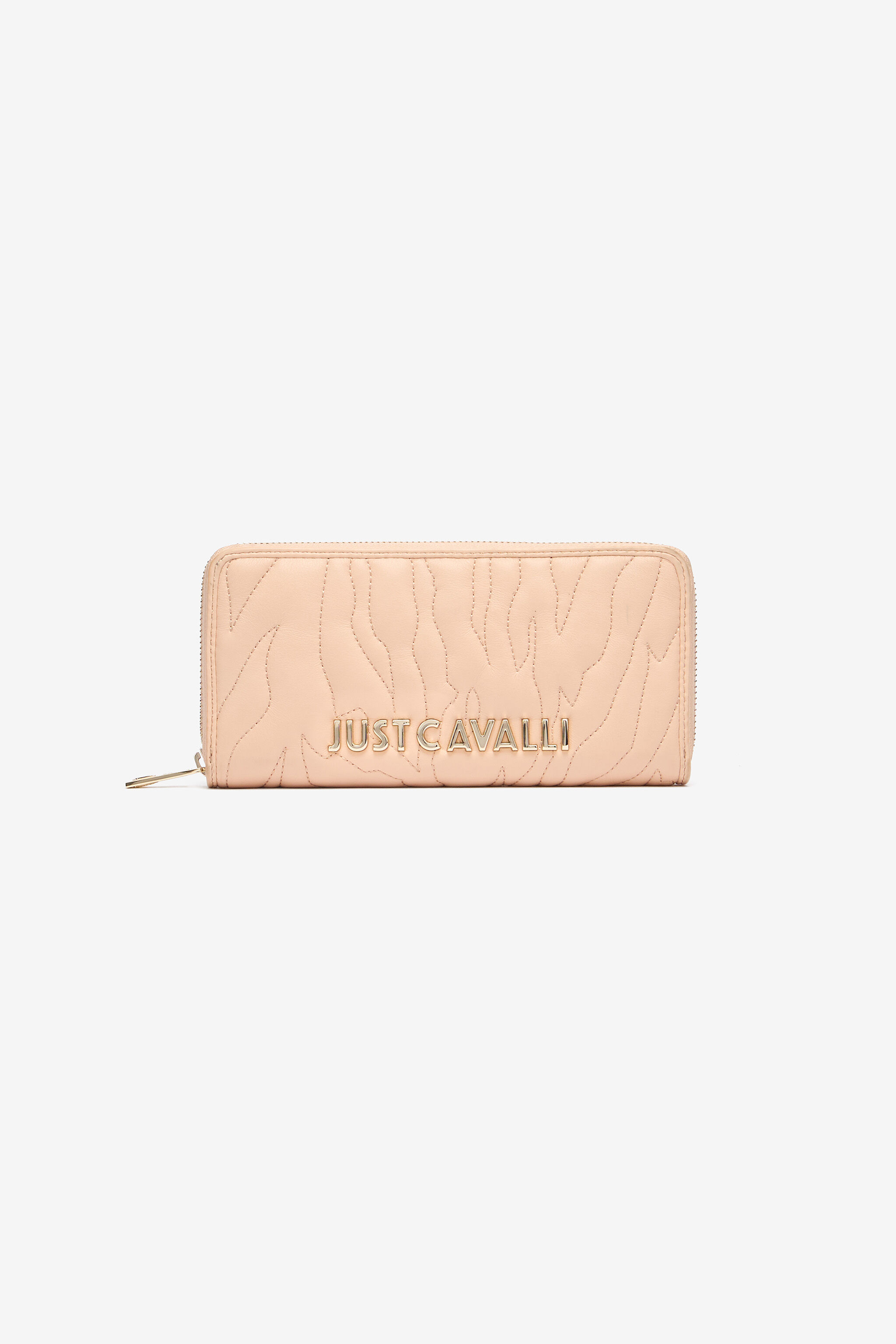 JC Top-Stitched Wallet With Logo Light Brown UFP013-UF500
