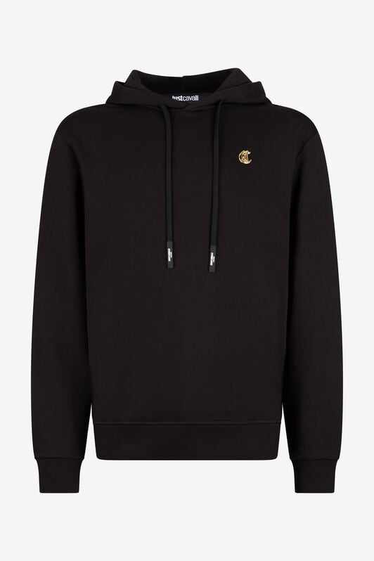 JC Black Hoodie Sweatshirt With C Logo JC Black Hoodie Sweatshirt With C Logo BLACK VFT092-VF136