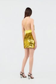 RC Yellow Dress With Sequins YELLOW WQT149-FT014