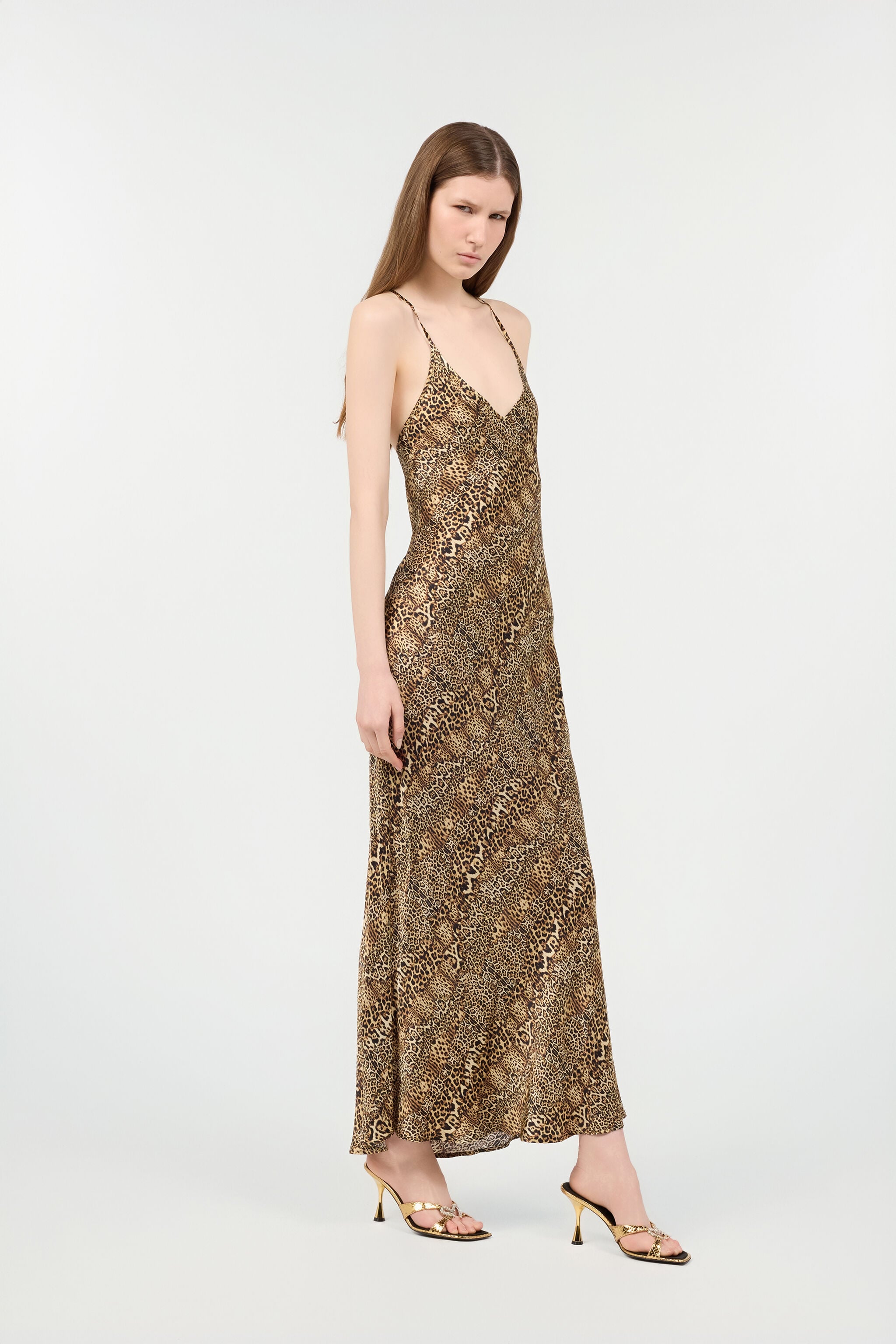 RC Silk Dress With Jaguar, Cheetah And Leopard Print JAGUAR POT10A-2NQ85