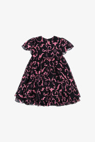 JU Baroque Floral Fantasy Dress Black SJT176-2NL96