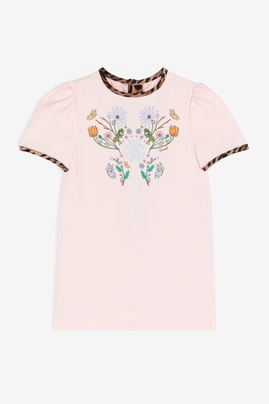 JU RC Monogram Floral-Print Dress JU RC Monogram Floral-Print Dress Pink RJT10F-4G001