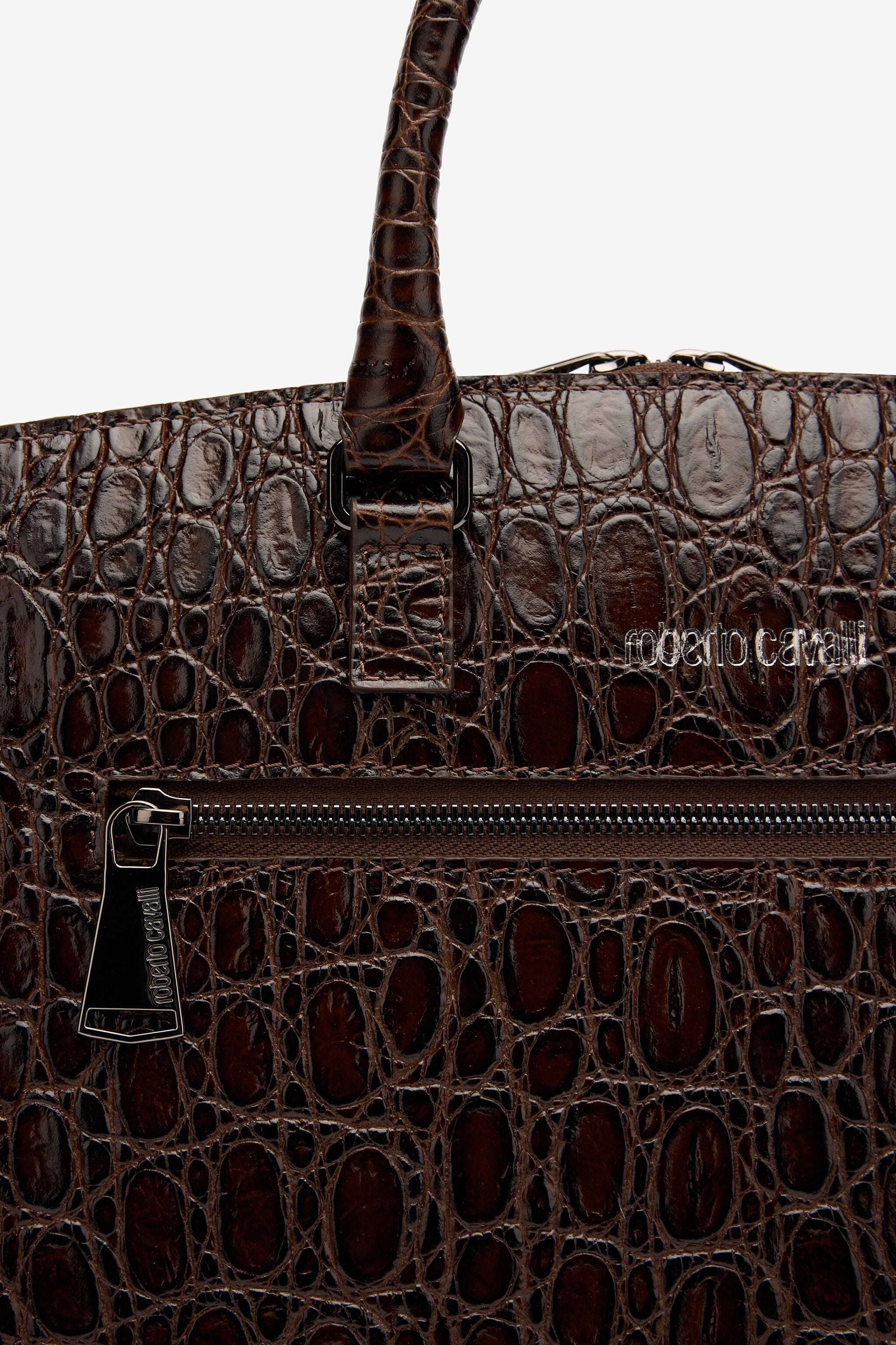 RC Crocodile-Print Bag With Shoulder Strap RC Crocodile-Print Bag With Shoulder Strap Brown URB004-PZU02