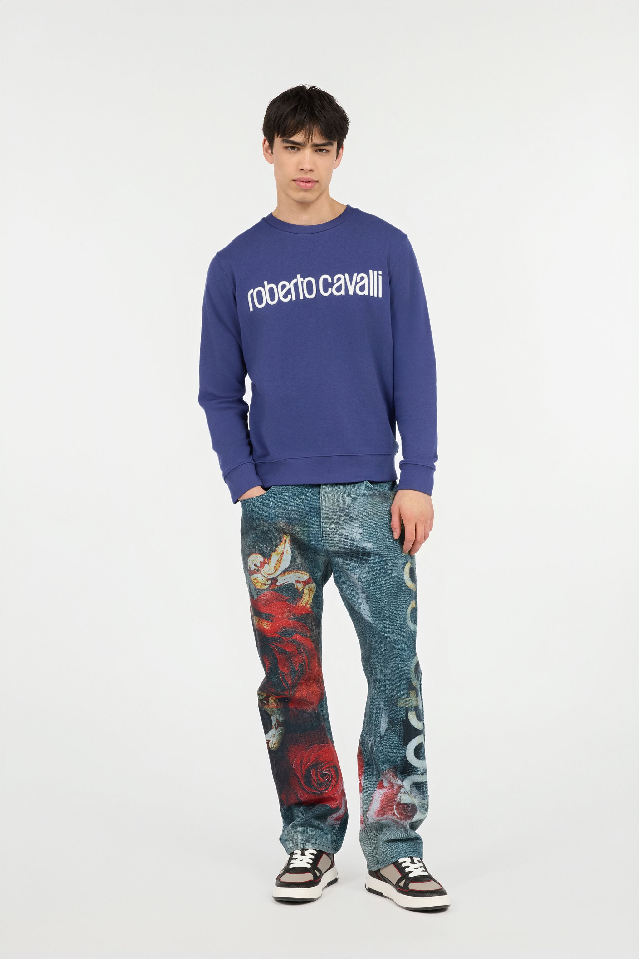 RC Blue Sweatshirt with Logo RC Blue Sweatshirt with Logo NAVY POT66A-CF052