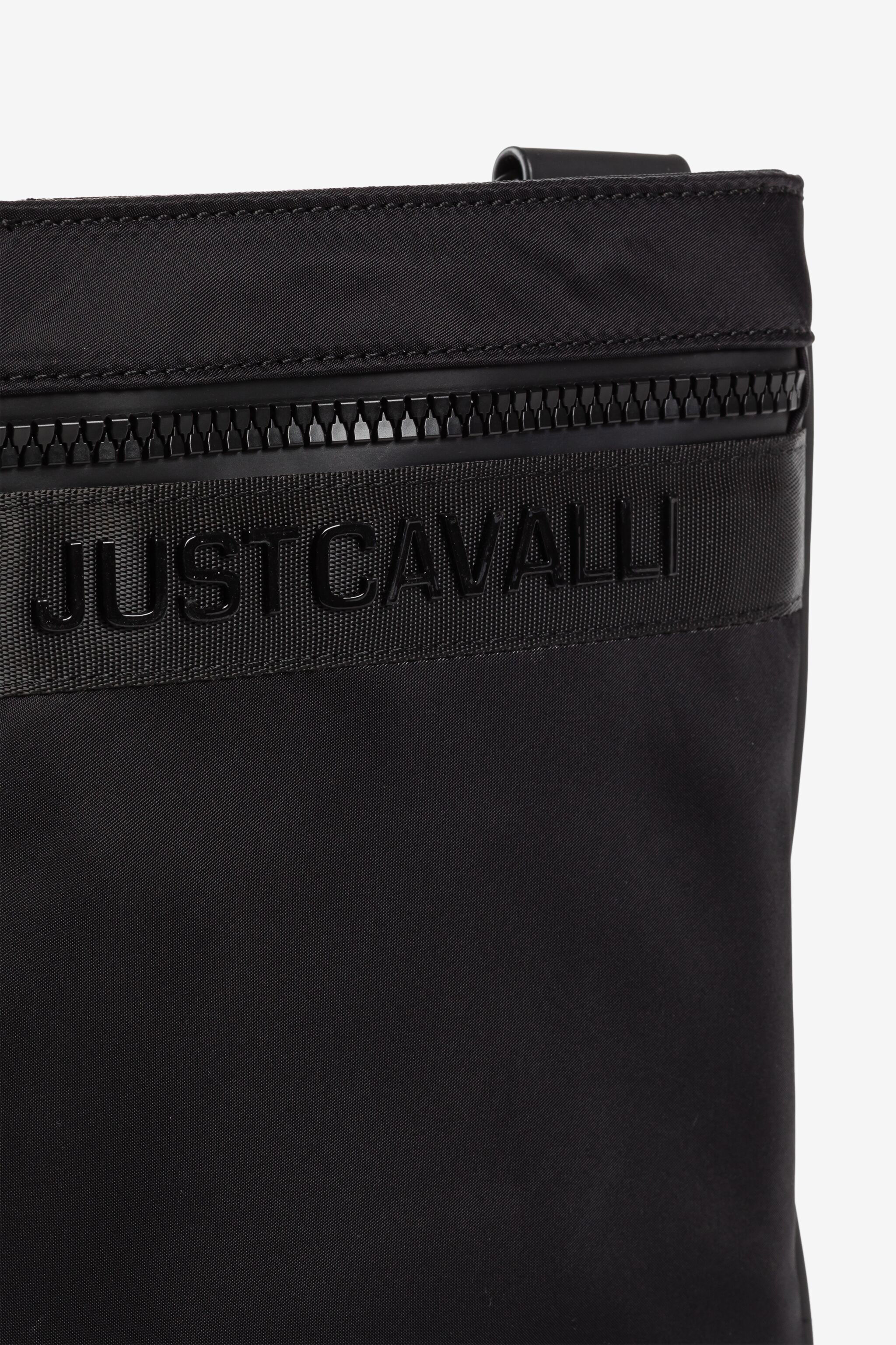JC Just Cavalli Logo-Appliqué Crossbody Bag JC Just Cavalli Logo-Appliqué Crossbody Bag BLACK Q62339-Q1242