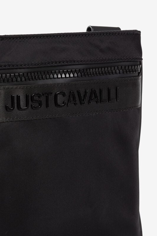 JC Just Cavalli Logo-Appliqué Crossbody Bag JC Just Cavalli Logo-Appliqué Crossbody Bag BLACK Q62339-Q1242