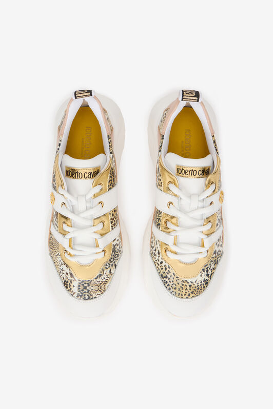 RC Sneakers Bianche e Leopardate Con Logo RC Sneakers Bianche e Leopardate Con Logo NUDE/JAGUAR QOS01G-PZO13