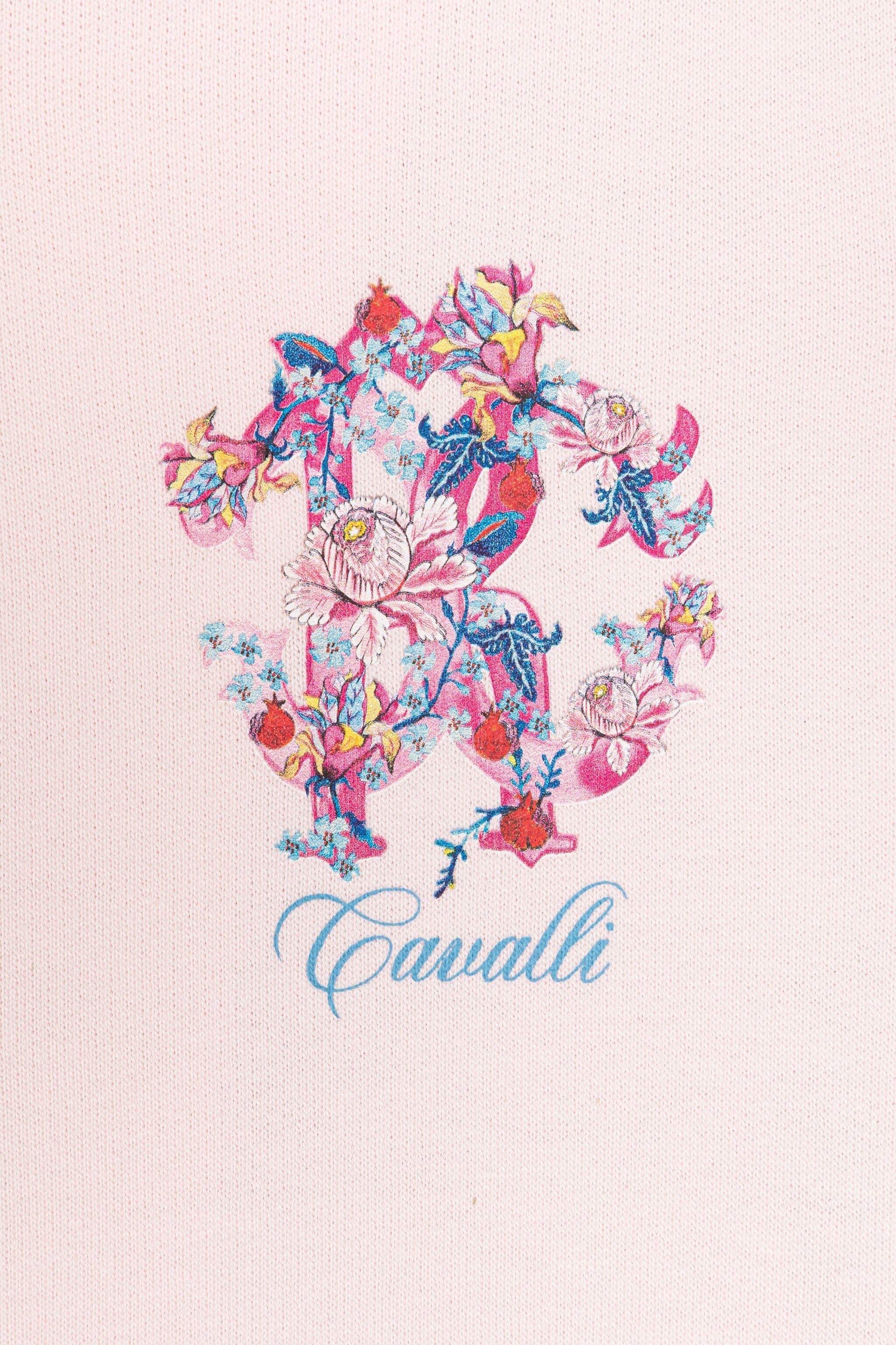 JU Felpa con stampe floreale e Leopard JU Felpa con stampe floreale e Leopard Rosa RJT931-CF050