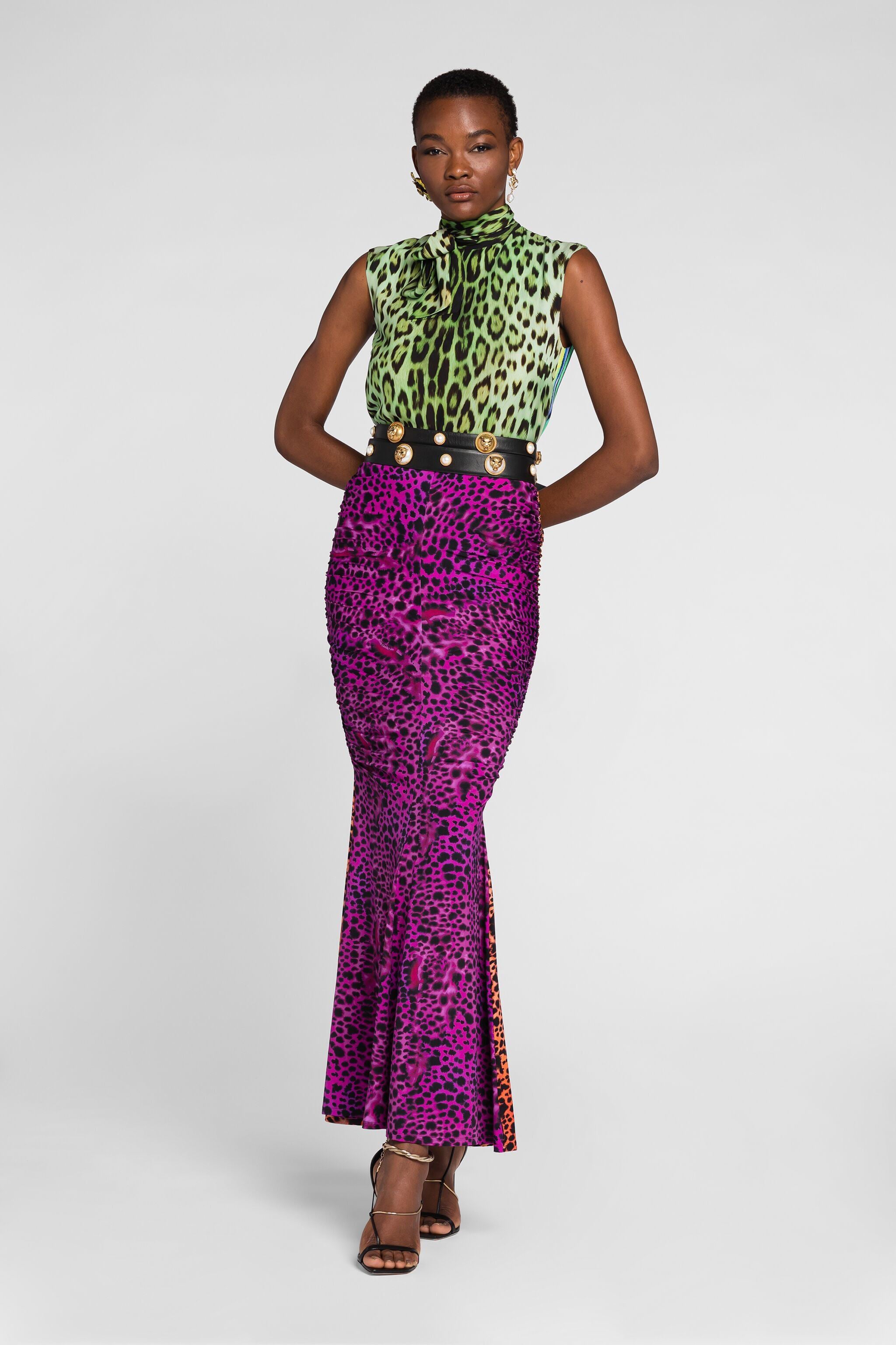 RC Animal-print fishtail skirt RC Animal-print fishtail skirt Purple QKT308-LNF50