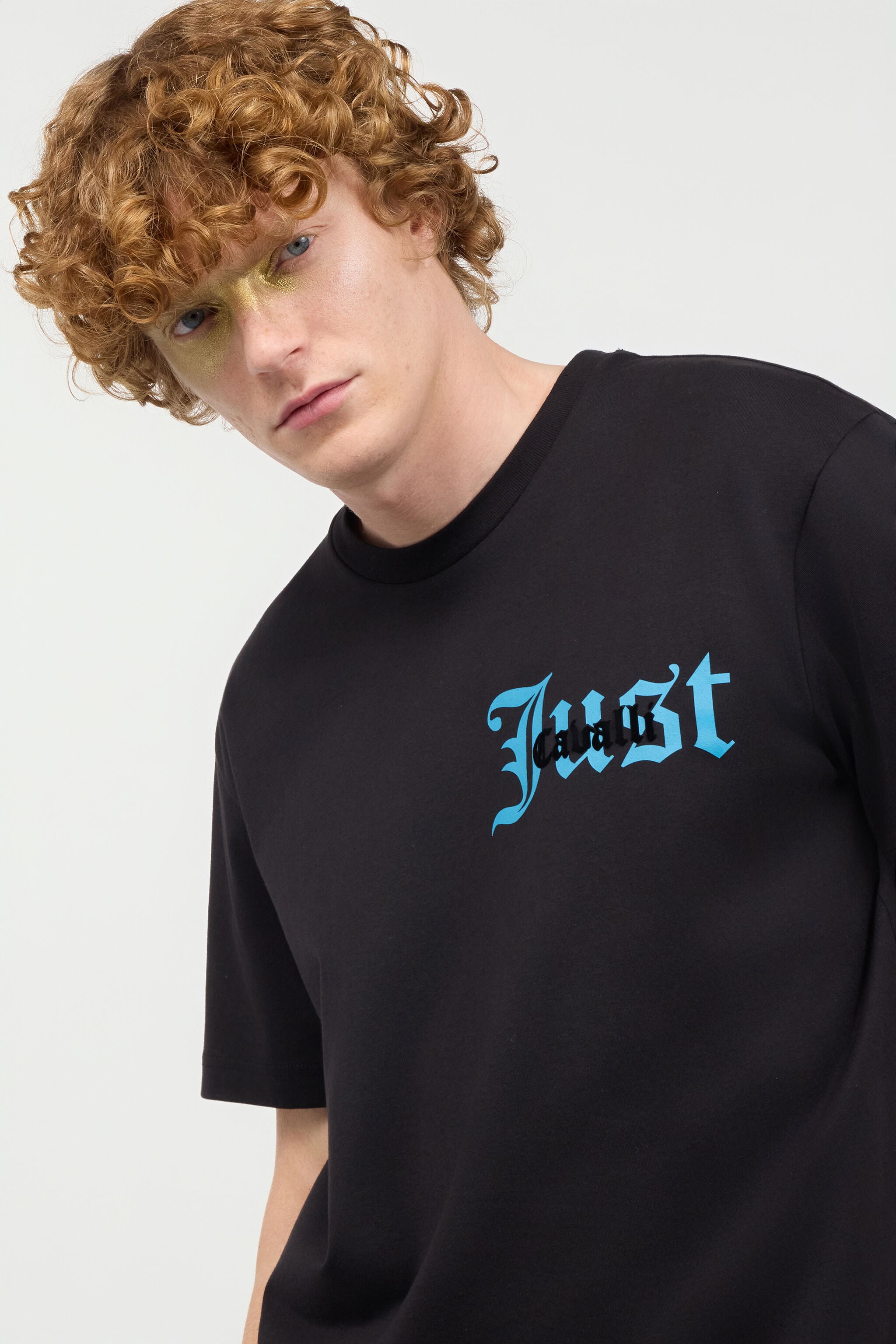 JC T-Shirt With Two-Tone Logo JC T-Shirt With Two-Tone Logo Black UFT057-UF077