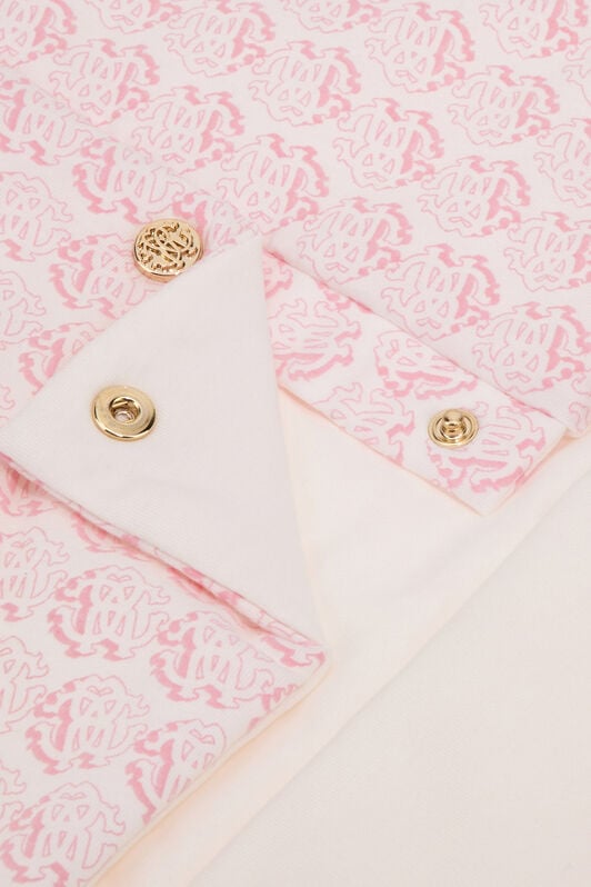 JU RC Monogram print cotton baby nest JU RC Monogram print cotton baby nest Rosa SJT836-JFI70
