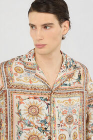 JC Camicia Stampa Persian Tarot 744 BEIGE + 217 AZZU WFM005-WF153