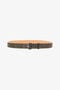 RC Ceinture Logo Grise avec Boucle Monogram RC Noir TRC003-PZC33