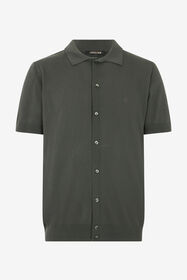 RC Green Knitted Polo Shirt with Monogram RC MILITARY GREEN SOT71D-VI044