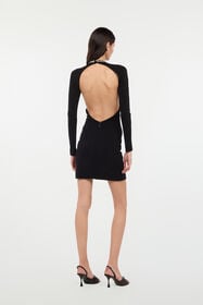 RC Mini Dress With Cut-Out And Bejeweled Neckline Black UKR161-JE034