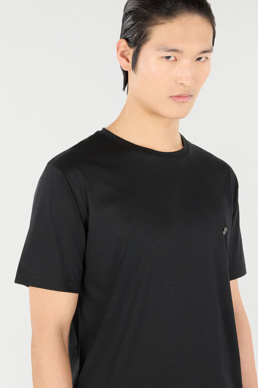 RC T-Shirt with Mirror Snake Monogram Black POT60E-JD023