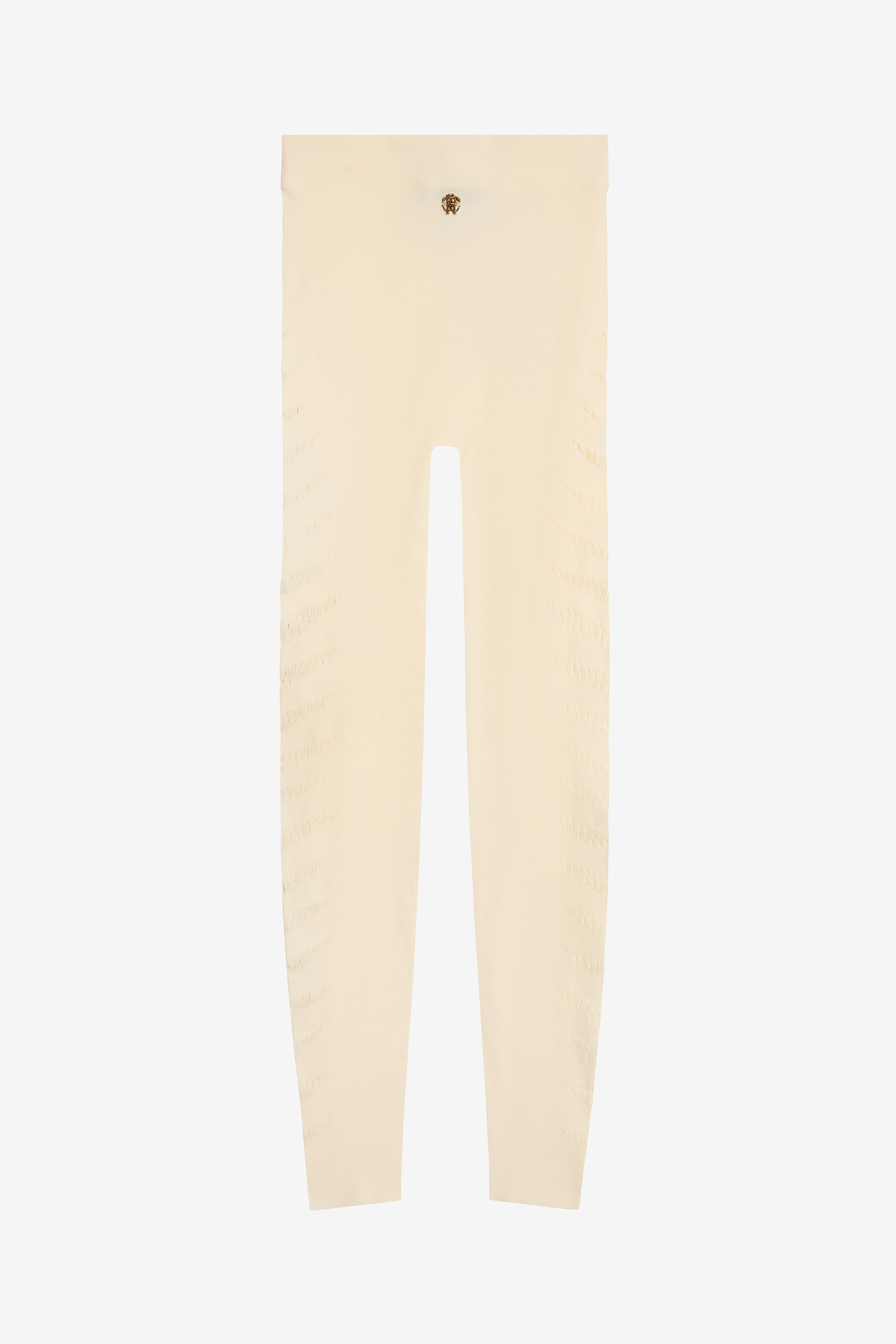 RC Elfenbeinfarbene Leggings mit Cut-outs Elfenbein UKT230-MA001