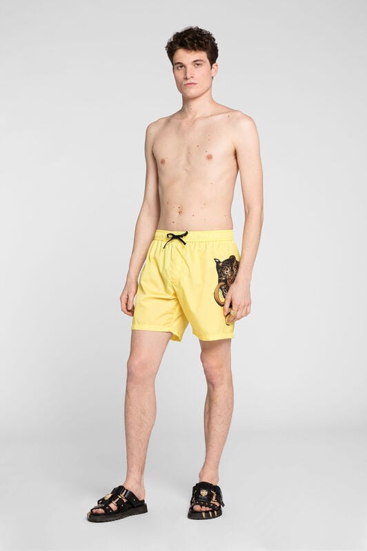 RC Jaguar And Snake-Print Swim Shorts RC Jaguar And Snake-Print Swim Shorts Yellow ONH05C-SB053