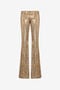 RC Pantalon En Cuir Doré À Imprimé Python Avec Découpes RC Pantalon En Cuir Doré À Imprimé Python Avec Découpes GOLD WWP203-PN053