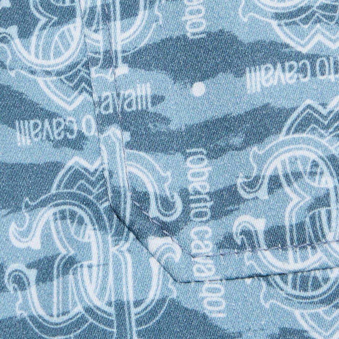 JU Pants With RC Monogram And Logo JU Pants With RC Monogram And Logo Blue UJT201-JFO38