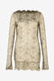 RC Mini-robe transparente noire et or avec broderies RC Mini-robe transparente noire et or avec broderies BLACK/GOLD WWT138-RP070