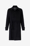 RC Cappotto nero con cintura e maniche raglan RC Cappotto nero con cintura e maniche raglan BLACK TOT50C-GA108