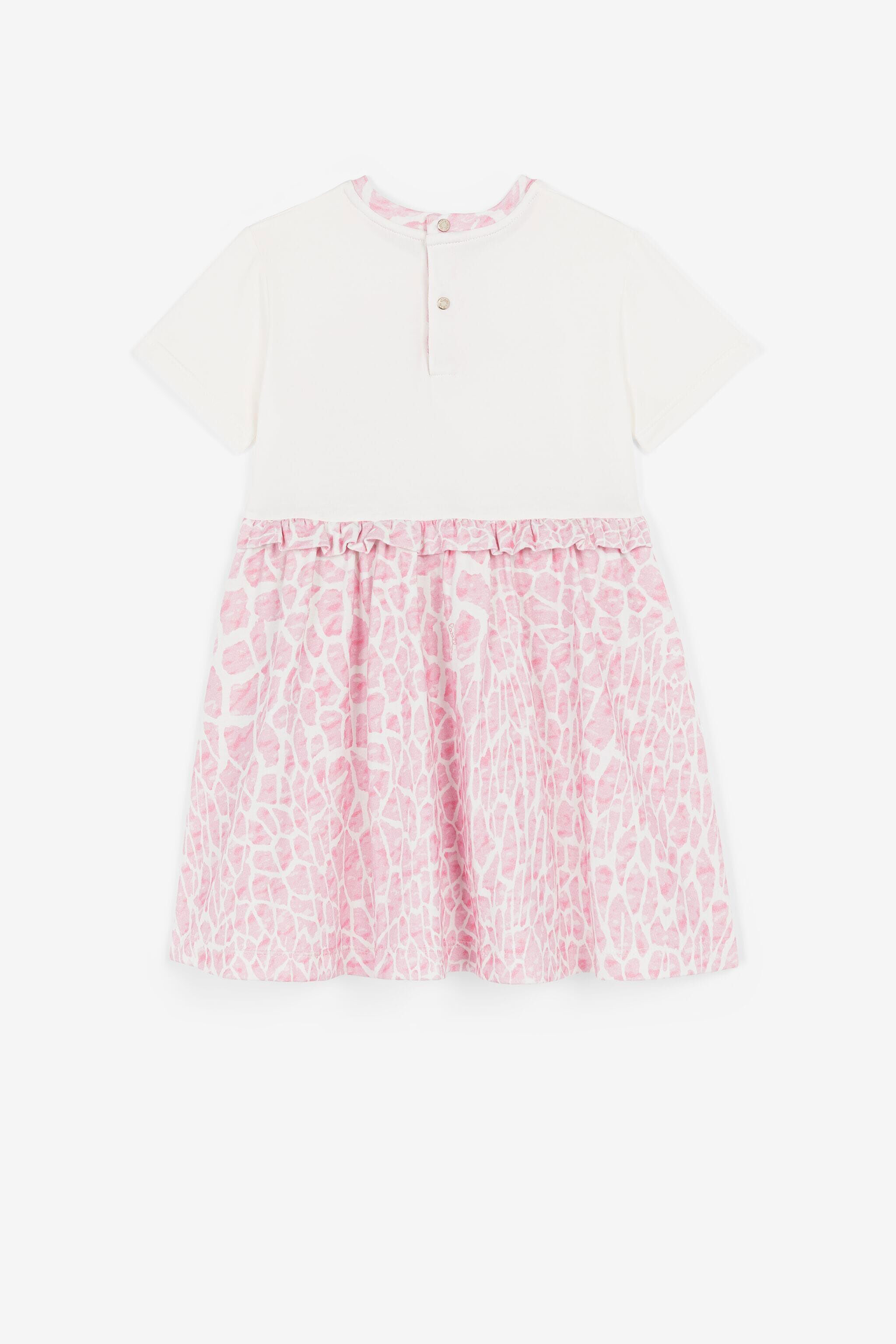 JU Logo And Giraffe-Print Dress JU Logo And Giraffe-Print Dress Pink PJT134-JFE25