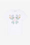 JU Camiseta de algodón con monograma RC floral Blanco RJT60X-JD001