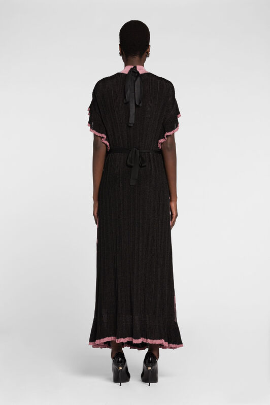 RC Jaguar And Tiger-Jacquard Knit Maxi Dress RC Jaguar And Tiger-Jacquard Knit Maxi Dress ROSA/NERO OKM100-MI030