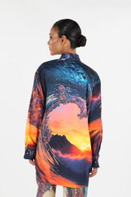 RC Itaca Print Dress Blue/Orange UWT160-3AN98