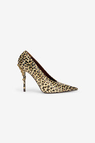 RC Animal-Print Leather Pumps with Snake Detail NATURAL WKS009-PZS02