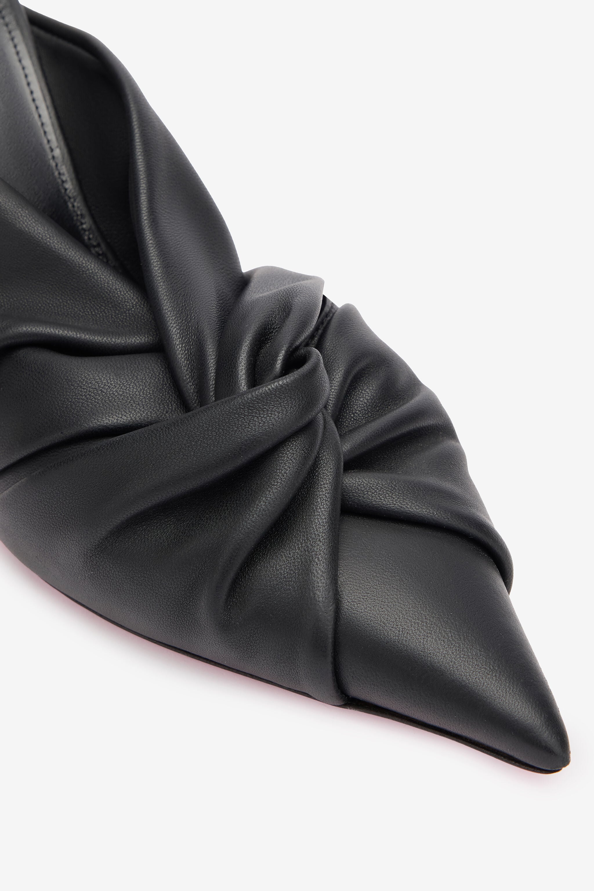RC Mules En Cuir Avec Détail Noué RC Mules En Cuir Avec Détail Noué Noir UKS009-PN003