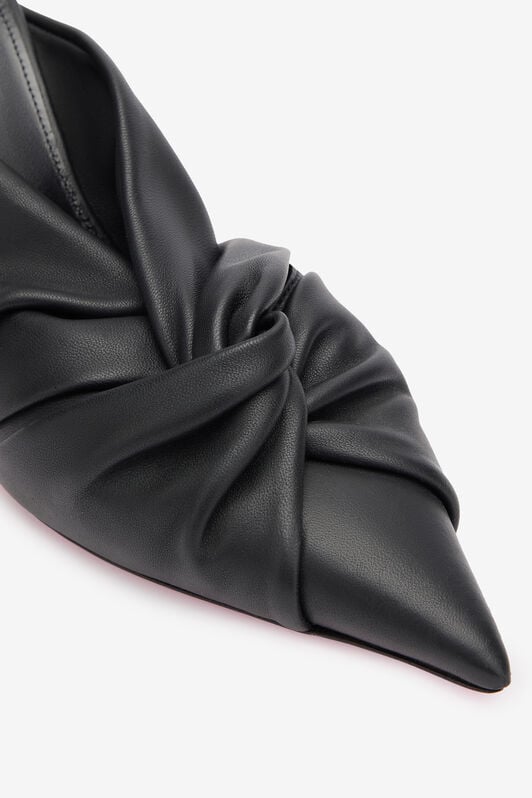 RC Mules En Cuir Avec Détail Noué RC Mules En Cuir Avec Détail Noué Noir UKS009-PN003