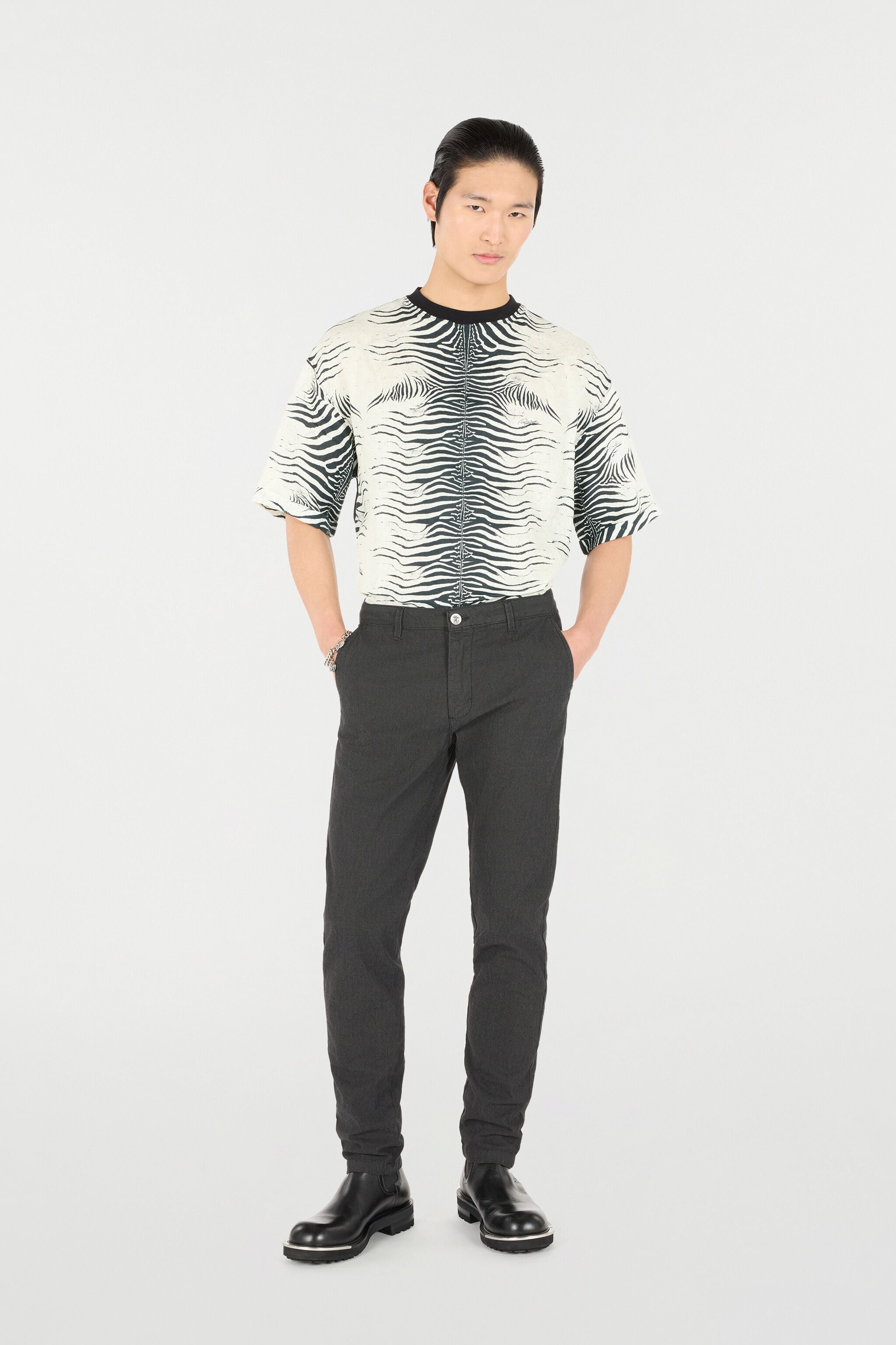 RC Pantalon En Coton Stretch Noir POT20A-DJ001