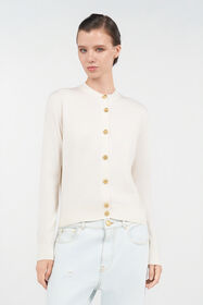 RC Wool Blend Cardigan Ivory UWM901-WH003
