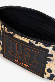 JC Marsupio con stampa Leopard e patch logo Marron clair SFB007-SF338